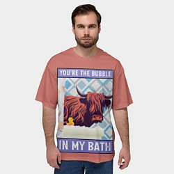 Футболка оверсайз мужская Ты пузырь в моей ванне, цвет: 3D-принт — фото 2