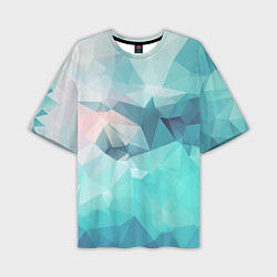 Мужская футболка оверсайз Небо из геометрических кристаллов