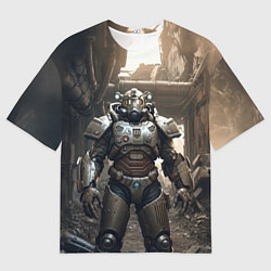 Футболка оверсайз мужская Солдат в силовой броне, цвет: 3D-принт