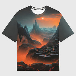 Мужская футболка оверсайз Заброшенная планета