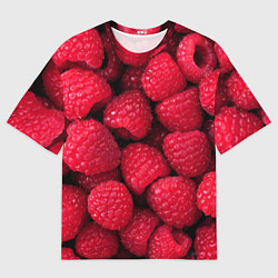 Футболка оверсайз мужская Малина - паттерн, цвет: 3D-принт
