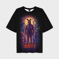 Мужская футболка оверсайз Five Nights at Freddys horror
