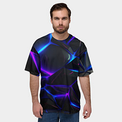 Футболка оверсайз мужская Крупные неоновые объекты, цвет: 3D-принт — фото 2