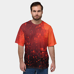 Футболка оверсайз мужская Пиксельные искры, цвет: 3D-принт — фото 2