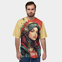 Футболка оверсайз мужская Городской тинейджер, цвет: 3D-принт — фото 2