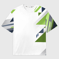 Мужская футболка оверсайз Геометрическая абстракция вектор
