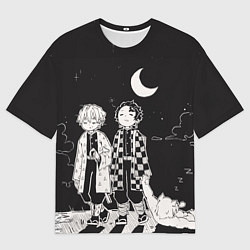 Мужская футболка оверсайз Троица из Клинок рассекающий демонов