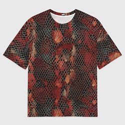 Футболка оверсайз мужская Кожа змея, цвет: 3D-принт
