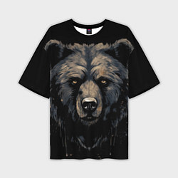 Мужская футболка оверсайз Крупный медведь
