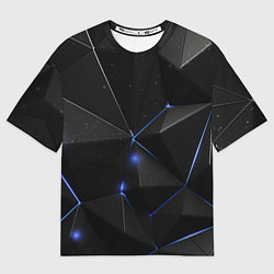 Футболка оверсайз мужская Black geometry texture, цвет: 3D-принт