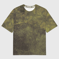 Мужская футболка оверсайз Текстура - Dirty green