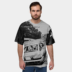 Футболка оверсайз мужская Тойота ae 86 - Инициал ди, цвет: 3D-принт — фото 2