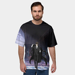 Футболка оверсайз мужская Дазай - великий из бродячих псов, цвет: 3D-принт — фото 2