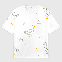 Футболка оверсайз мужская Милый гусь, цвет: 3D-принт