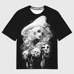 Футболка оверсайз мужская Ведьма в белой треуголке, цвет: 3D-принт