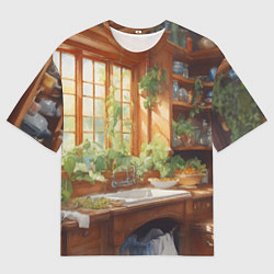 Футболка оверсайз мужская Фантастическая кухня ведьмы, цвет: 3D-принт