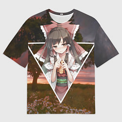 Футболка оверсайз мужская Touhou Project Reimu, цвет: 3D-принт
