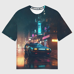 Мужская футболка оверсайз Пейзаж в стиле Бегущий по лезвию