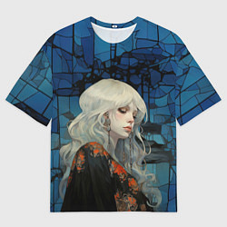 Мужская футболка оверсайз Дремлющая девушка