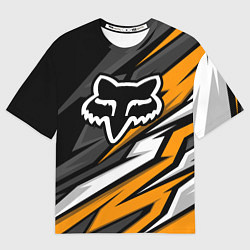Футболка оверсайз мужская Fox motocross racing - orange, цвет: 3D-принт