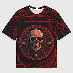Мужская футболка оверсайз Черепной герб