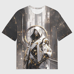 Мужская футболка оверсайз Кибернетический жрец
