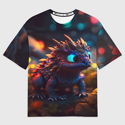Футболка оверсайз мужская Дракончик и осень, цвет: 3D-принт