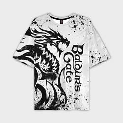 Мужская футболка оверсайз Балдурс гейт 3 - дракон