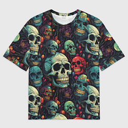 Мужская футболка оверсайз Милый skull
