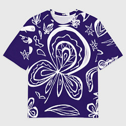 Футболка оверсайз мужская Абстрактный узор, каракули, цвет: 3D-принт
