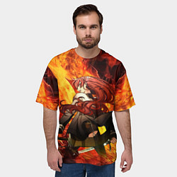Футболка оверсайз мужская Эрис - пламя, цвет: 3D-принт — фото 2