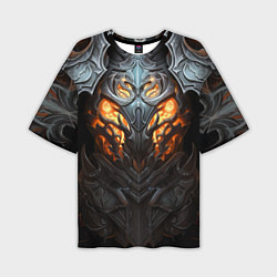 Мужская футболка оверсайз Огненный доспех рыцаря Dark Souls