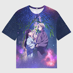 Мужская футболка оверсайз Kiyoka Kudou and Miyo Saimori