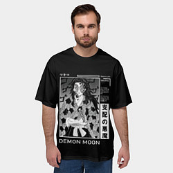 Футболка оверсайз мужская Кокушибо первая луна, цвет: 3D-принт — фото 2