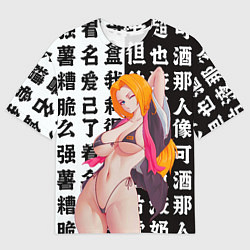 Футболка оверсайз мужская Рангику Мацумото - Блич, цвет: 3D-принт