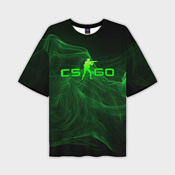 Мужская футболка оверсайз CSGO green lines