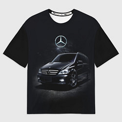 Футболка оверсайз мужская Mercedes black, цвет: 3D-принт