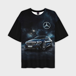 Мужская футболка оверсайз Mercedes Benz galaxy