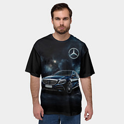 Футболка оверсайз мужская Mercedes Benz galaxy, цвет: 3D-принт — фото 2