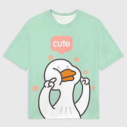 Мужская футболка оверсайз Dear goose - кавайный