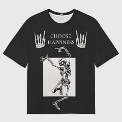 Мужская футболка оверсайз Choose happiness