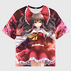 Футболка оверсайз мужская Touhou Project Рейму, цвет: 3D-принт