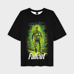 Мужская футболка оверсайз Fallout game poster style