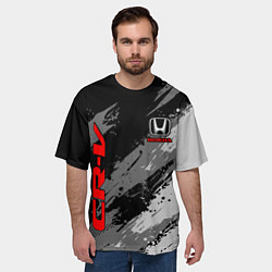 Футболка оверсайз мужская Honda cr-v - Монохром, цвет: 3D-принт — фото 2