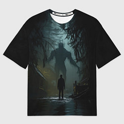 Мужская футболка оверсайз Болотная тварь