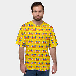 Футболка оверсайз мужская Утята паттерн, цвет: 3D-принт — фото 2