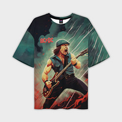 Мужская футболка оверсайз AC DC rock