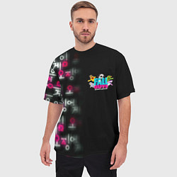Футболка оверсайз мужская Игра в кальмара x Fall Guys, цвет: 3D-принт — фото 2