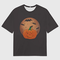 Футболка оверсайз мужская Злая тыква 2024, цвет: 3D-принт