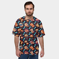Футболка оверсайз мужская Фантастические маки, цвет: 3D-принт — фото 2
